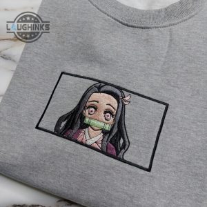 demon slayer hoodie sweatshirt tshirt embroidered anime shirts nezuko kamado embroidery tee demon slayer character sweater gifts laughinks 2