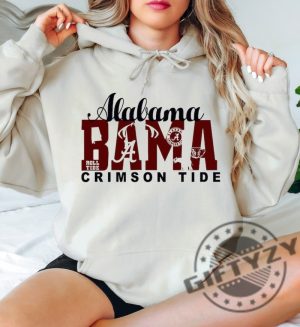 Alabama Crimson Tide Shirt Xmas Gift Bama Football Tshirt Alabama Hoodie Alabama Lover Sweatshirt Bama Shirt giftyzy 2