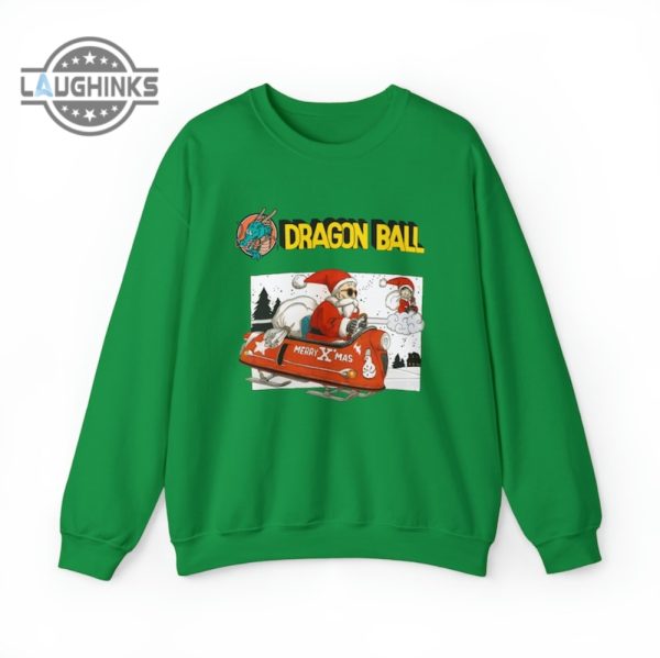 dragon ball z sweatshirt tshirt hoodie vintage dragon ball christmas version crewneck shirts master roshi son goku merry xmas gift laughinks 1