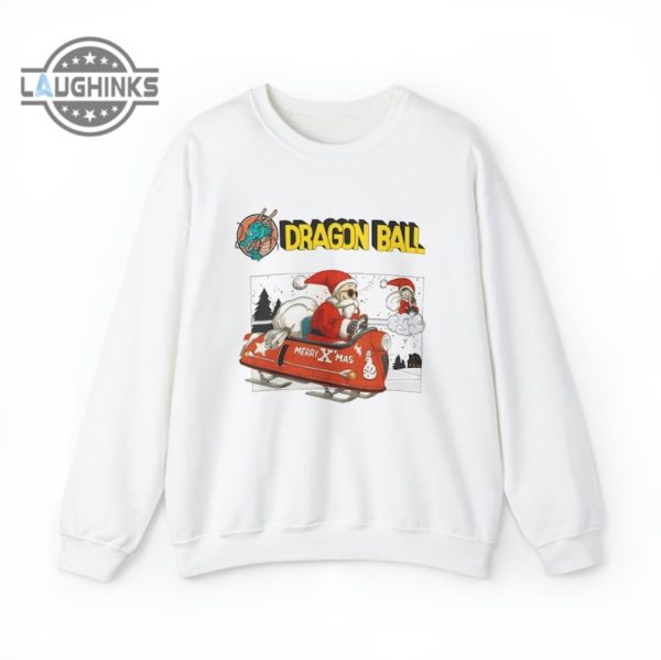 dragon ball z sweatshirt tshirt hoodie vintage dragon ball christmas version crewneck shirts master roshi son goku merry xmas gift laughinks 2