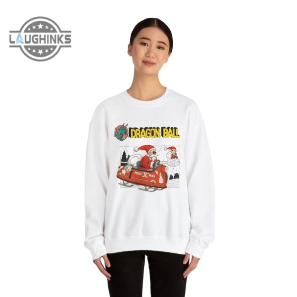 dragon ball z sweatshirt tshirt hoodie vintage dragon ball christmas version crewneck shirts master roshi son goku merry xmas gift laughinks 4