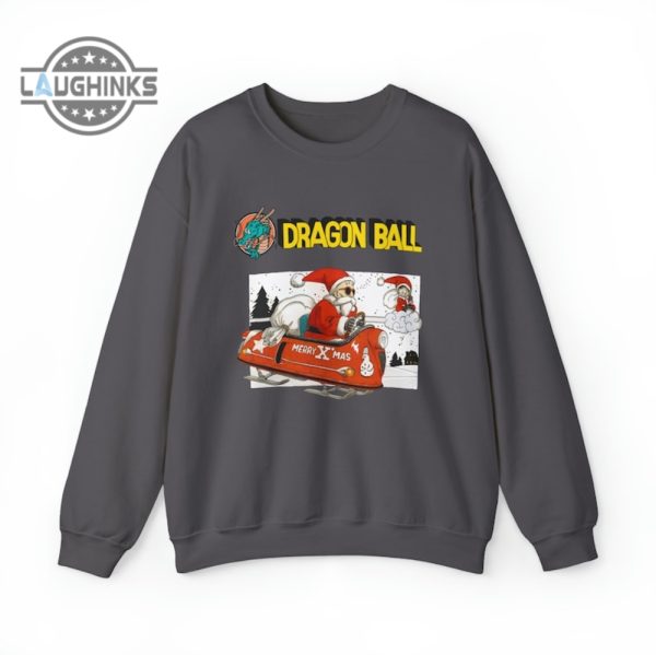 dragon ball z sweatshirt tshirt hoodie vintage dragon ball christmas version crewneck shirts master roshi son goku merry xmas gift laughinks 5