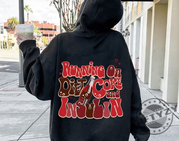 I Run On Diet Coke And Insulin Shirt Diabetes Sweatshirt Diabetes Awareness Tshirt Pancreas Hoodie Funny Insulin Sweater Diabetes Support Shirt giftyzy 3