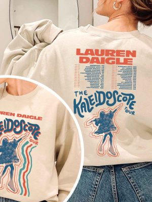 Vintage Lauren Daigle Sweatshirt The Kaleidoscope Tour 2023 Thank God I Do Tour Shirt Lauren Daigle 2Side Merch Music Concert Unique revetee 2