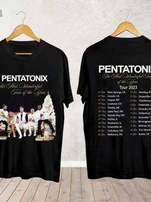 Pentatonix The Most Wonderful Tour Of The Year Shirt Pentatonix Band Fan Shirt Pentatonix 2023 Concert Shirt For Fan Unique revetee 2