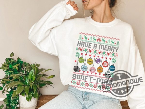 Merry Christmas Sweatshirt Have A Merry Swiftmas Sweatshirt Taylor Family Shirt Gift Ts Fan The Eras Tour Sweatshirt Taylor Switfie Tee trendingnowe 1