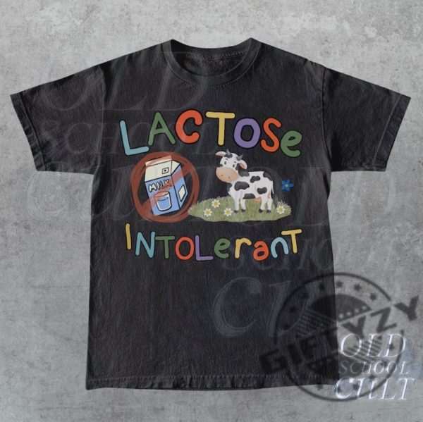 Lactose Intolerant Vintage Graphic Tshirt Retro Milk 90S Cute Hoodie Funny Shirts For Friends Sweatshirt Y2k Unisex Baggy Long Sleeve Tee 2000S Shirt Gift giftyzy 5