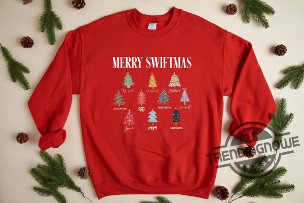 Merry Swiftmas Sweatshirt Christmas Tree Farm Shirt Taylor Swifty Xmas Taylor Christmas Shirt Eras Tour Merch Ts Christmas Gift trendingnowe 3