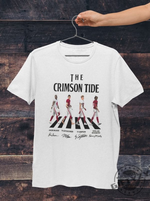 The Crimson Tide Walking Abbey Road Graphic Tshirt Alabama Football Fan Graphic Sweatshirt Bama Vintage Hoodie Sports Shirt Gift giftyzy 1