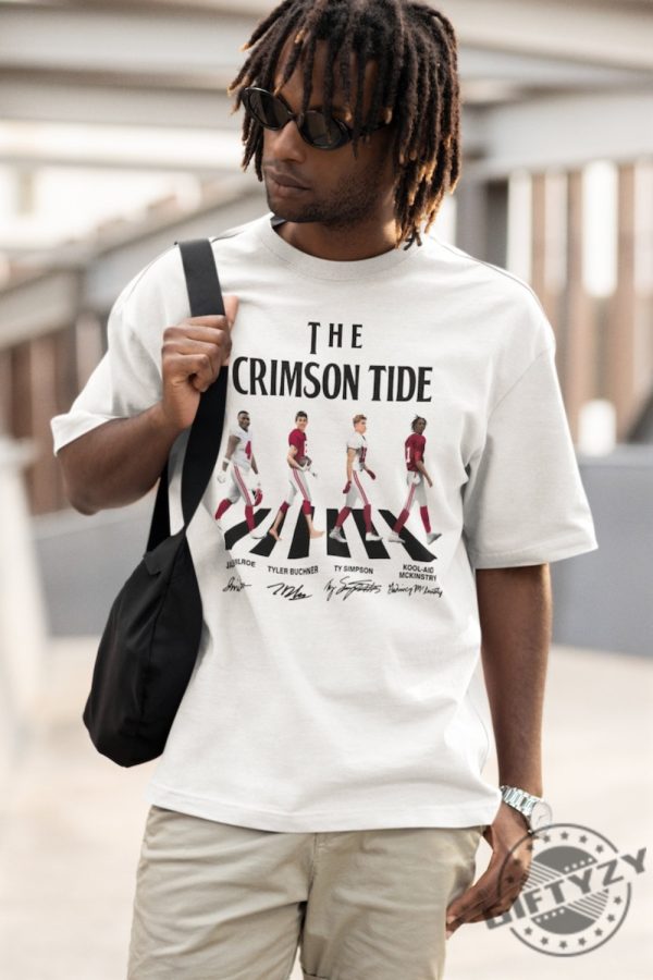 The Crimson Tide Walking Abbey Road Graphic Tshirt Alabama Football Fan Graphic Sweatshirt Bama Vintage Hoodie Sports Shirt Gift giftyzy 2
