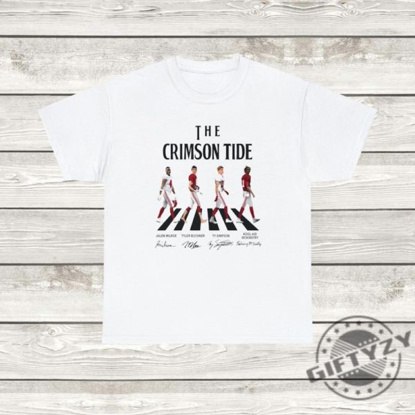 The Crimson Tide Walking Abbey Road Graphic Tshirt Alabama Football Fan Graphic Sweatshirt Bama Vintage Hoodie Sports Shirt Gift giftyzy 3
