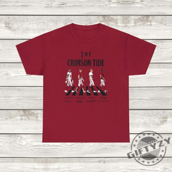 The Crimson Tide Walking Abbey Road Graphic Tshirt Alabama Football Fan Graphic Sweatshirt Bama Vintage Hoodie Sports Shirt Gift giftyzy 5