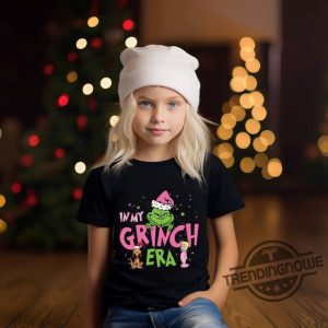 Retro In My Grinch Era Pink Sweatshirt Grinch Pink Christmas Sweatshirt Grinchmas Sweatshirt Pink Christmas Sweatshirt Christmas Gift trendingnowe 1