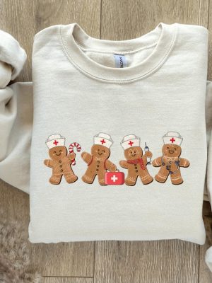 Christmas Sweatshirt Gingerbread Christmas Sweatshirt Nurse Christmas Sweatshirt Christmas Vibes Nurse Sweatshirt Gingerbread Nurse Shirt Unique revetee 4