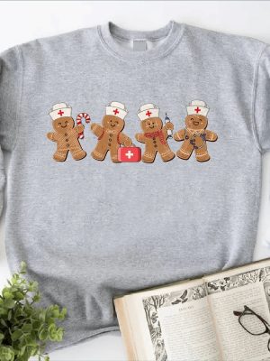 Christmas Sweatshirt Gingerbread Christmas Sweatshirt Nurse Christmas Sweatshirt Christmas Vibes Nurse Sweatshirt Gingerbread Nurse Shirt Unique revetee 5