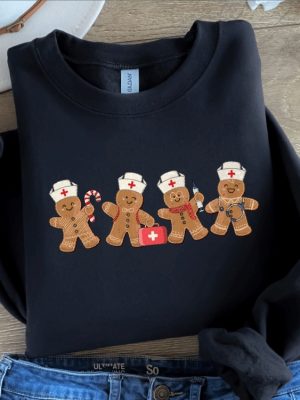 Christmas Sweatshirt Gingerbread Christmas Sweatshirt Nurse Christmas Sweatshirt Christmas Vibes Nurse Sweatshirt Gingerbread Nurse Shirt Unique revetee 6