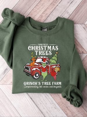 Grinch Christmas Sweatshirt Grinch Sweatshirt Christmas Sweatshirt Grinch Sweatshirt Christmas Vibe Grinchs Tree Farm Unique revetee 5