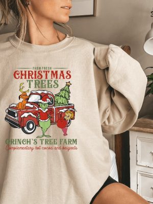 Grinch Christmas Sweatshirt Grinch Sweatshirt Christmas Sweatshirt Grinch Sweatshirt Christmas Vibe Grinchs Tree Farm Unique revetee 7