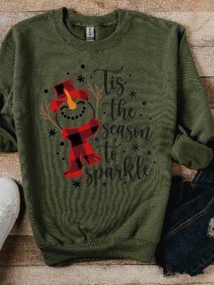 Tis The Season To Sparkle Sweatshirt Matching Family Christmas Shirts Matching Christmas 2022 Shirts Matching Xmas Tees Winter Sweatshirt Unique revetee 2