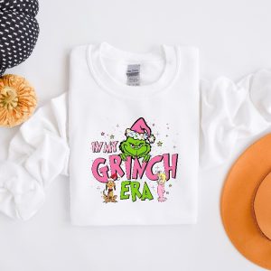 In My Grinch Era Sweatshirt Grinch Shirt Christmas Sweatshirt Grinch Sweatshirt Funny Christmas Shirt Pink Grinch Sweatshirt Unique revetee 5