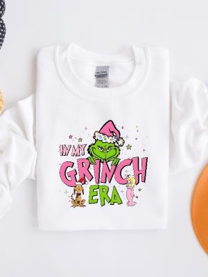 In My Grinch Era Sweatshirt Grinch Shirt Christmas Sweatshirt Grinch Sweatshirt Funny Christmas Shirt Pink Grinch Sweatshirt Unique revetee 5