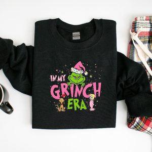 In My Grinch Era Sweatshirt Grinch Shirt Christmas Sweatshirt Grinch Sweatshirt Funny Christmas Shirt Pink Grinch Sweatshirt Unique revetee 6