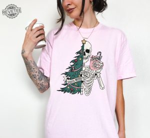 Sorta Merry Sorta Scary Shirt Dead Inside Skeleton Christmas Shirt Sarcastic Christmas Shirt Merry Christmas Shirt Funny Christmas Gifts Unique revetee 1