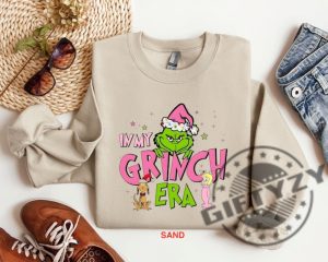 In My Grinch Era Shirt Grinch Christmas Sweatshirt Grinch Hoodie Funny Christmas Tshirt Pink Grinch Shirt giftyzy 2