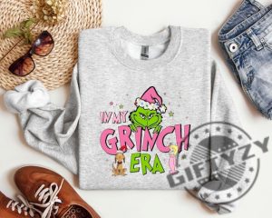 In My Grinch Era Shirt Grinch Christmas Sweatshirt Grinch Hoodie Funny Christmas Tshirt Pink Grinch Shirt giftyzy 3