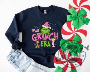 In My Grinch Era Shirt Grinch Christmas Sweatshirt Grinch Hoodie Funny Christmas Tshirt Pink Grinch Shirt giftyzy 6