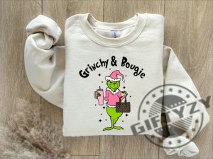 Grinch Christmas Shirt Grinch Sweatshirt Christmas Grinch Hoodie Christmas Vibes Funny Grinch Tshirt Grinchy And Bougie Shirt giftyzy 3