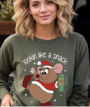 Disney Christmas Gus Gus Looking Like A Snack Shirt Disneyland Christmas Family Sweatshirt Disney Xmas Kid Tshirt Christmas Family Match Shirt giftyzy 2