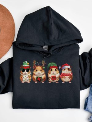 Christmas Hamster Sweatshirt Cute Christmas Sweater Hamster Lover Gift Christmas Animal Sweatshirt Hamster Mom Sweater Christmas Gifts Unique revetee 2