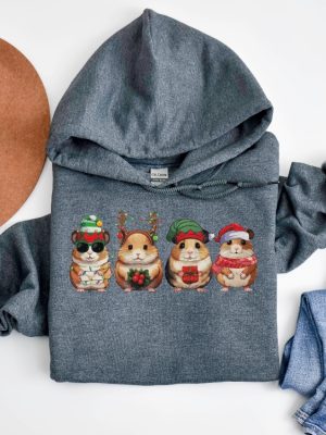 Christmas Hamster Sweatshirt Cute Christmas Sweater Hamster Lover Gift Christmas Animal Sweatshirt Hamster Mom Sweater Christmas Gifts Unique revetee 3