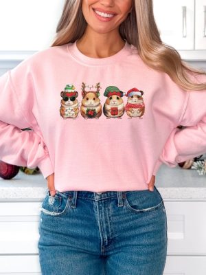 Christmas Hamster Sweatshirt Cute Christmas Sweater Hamster Lover Gift Christmas Animal Sweatshirt Hamster Mom Sweater Christmas Gifts Unique revetee 4