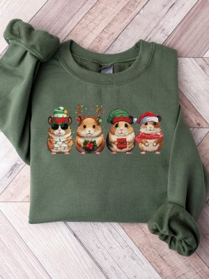 Christmas Hamster Sweatshirt Cute Christmas Sweater Hamster Lover Gift Christmas Animal Sweatshirt Hamster Mom Sweater Christmas Gifts Unique revetee 6