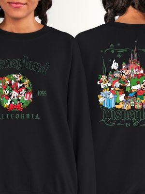 Disneyland Mickey And Friends Christmas Sweatshirt Disney Christmas Hoodie Christmas Family Sweater Disneyland Christmas Crewneck Unique revetee 2