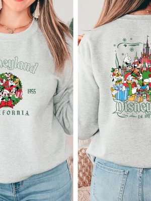 Disneyland Mickey And Friends Christmas Sweatshirt Disney Christmas Hoodie Christmas Family Sweater Disneyland Christmas Crewneck Unique revetee 3