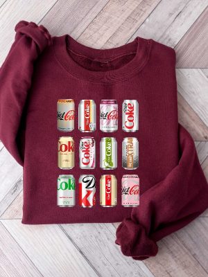 Diet Coke Sweatshirt Christmas Diet Coke Sampler Gift For Diet Coke Lover Diet Coke Bottles Trendy Funny Sweatshirt For Christmas Unique revetee 2