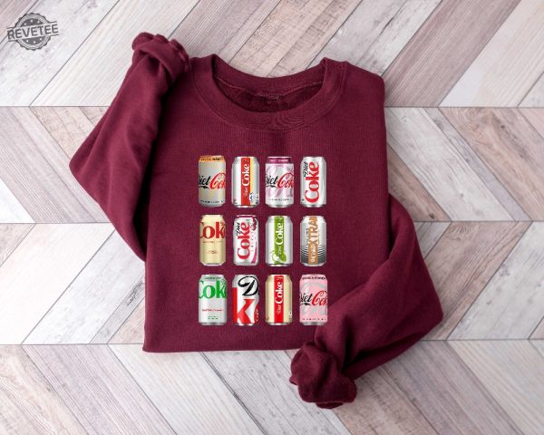 Diet Coke Sweatshirt Christmas Diet Coke Sampler Gift For Diet Coke Lover Diet Coke Bottles Trendy Funny Sweatshirt For Christmas Unique revetee 2