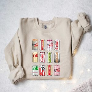 Diet Coke Sweatshirt Christmas Diet Coke Sampler Gift For Diet Coke Lover Diet Coke Bottles Trendy Funny Sweatshirt For Christmas Unique revetee 3