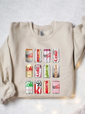 Diet Coke Sweatshirt Christmas Diet Coke Sampler Gift For Diet Coke Lover Diet Coke Bottles Trendy Funny Sweatshirt For Christmas Unique revetee 3