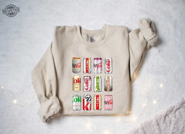 Diet Coke Sweatshirt Christmas Diet Coke Sampler Gift For Diet Coke Lover Diet Coke Bottles Trendy Funny Sweatshirt For Christmas Unique revetee 3