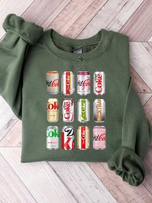 Diet Coke Sweatshirt Christmas Diet Coke Sampler Gift For Diet Coke Lover Diet Coke Bottles Trendy Funny Sweatshirt For Christmas Unique revetee 4