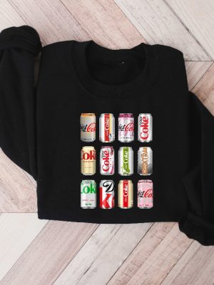 Diet Coke Sweatshirt Christmas Diet Coke Sampler Gift For Diet Coke Lover Diet Coke Bottles Trendy Funny Sweatshirt For Christmas Unique revetee 5