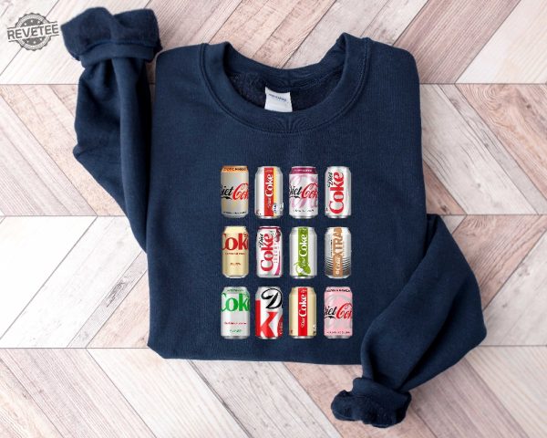 Diet Coke Sweatshirt Christmas Diet Coke Sampler Gift For Diet Coke Lover Diet Coke Bottles Trendy Funny Sweatshirt For Christmas Unique revetee 6