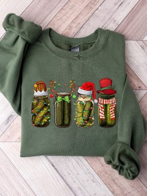 Christmas Pickle Sweatshirt Vintage Pickle Sweater Canning Season Sweatshirt Holiday Sweater Pickle Lover Gift Christmas Sweatshirt Unique revetee 2