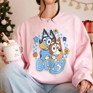Vintage Bluey And Bingo Sweatshirt Bluey Family Shirt For Him Sweatshirt Bluey Dog Cute Sweatshirt Gift Funny Christmas Sweatshirt Unique revetee 2