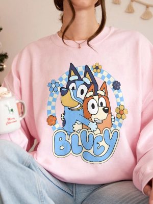 Vintage Bluey And Bingo Sweatshirt Bluey Family Shirt For Him Sweatshirt Bluey Dog Cute Sweatshirt Gift Funny Christmas Sweatshirt Unique revetee 2