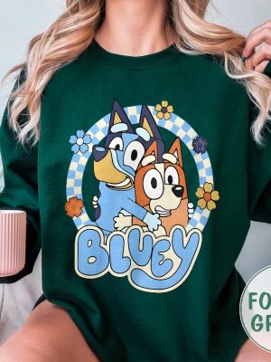 Vintage Bluey And Bingo Sweatshirt Bluey Family Shirt For Him Sweatshirt Bluey Dog Cute Sweatshirt Gift Funny Christmas Sweatshirt Unique revetee 3